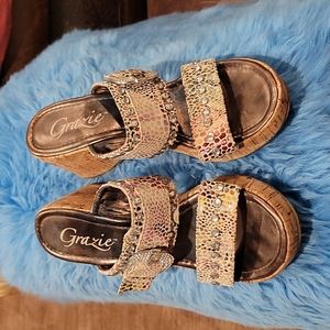 Cork bottom sandals